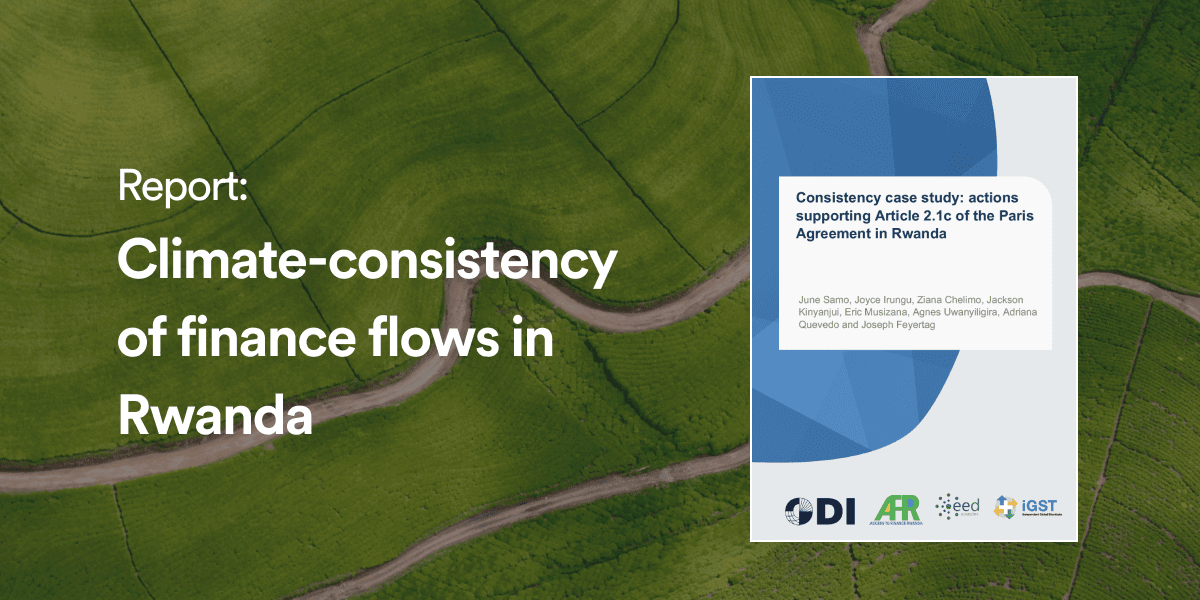 Consistency case study: Actions supporting Article 2.1c of the Paris Agreement in Rwanda